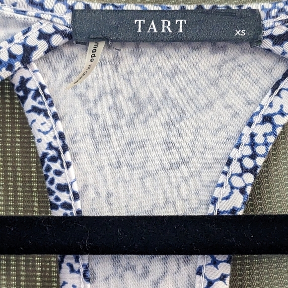 Tart Blue&Black modal&spandex snake print crossover racerback mini dress… - Picture 3 of 5